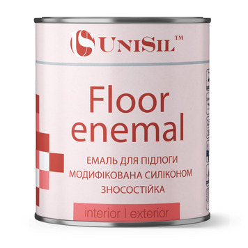 Краска для пола ТМ &laquo;UniSil&raquo; Floor Enemal коричневая-RAL 8007 глянец 0,9кг 50130482 фото
