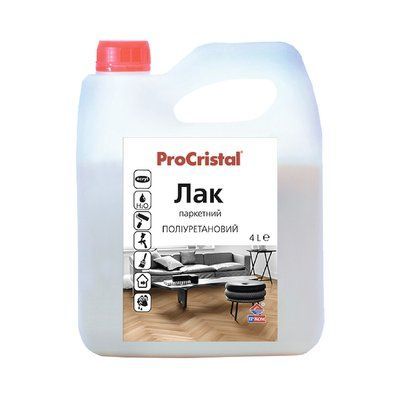 Лак паркетний поліуретановий ProCristal Lacquer IР-16, шовковисто-матовий, 1 л 1724404205 фото