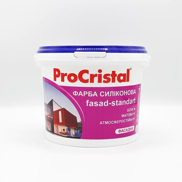 Краска силиконовая фасадная ProCristal Fasad-Standart ІР-133 SI, 10 л 1739723081 фото
