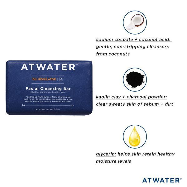 Косметичний засіб Atwater Oil Regulator Facial Cleansing Bar, 148 мл КОСМ03395 фото