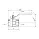 Кран кульовий Valves 1 1/4'' ВВ PN30 синя ручка CV022064 фото 2