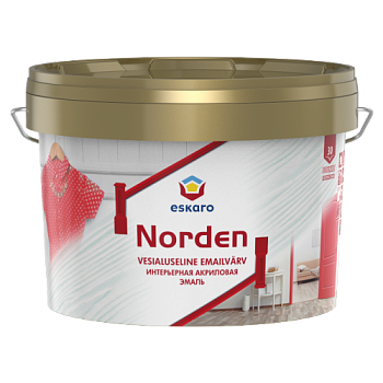 Износостойкая краска для деревянных поверхностей Eskaro Norden 30 Белая, 0.9л (35208) 35209 фото