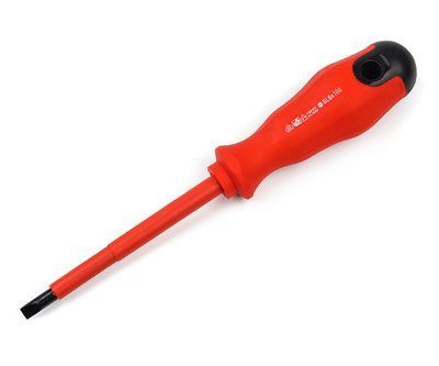 Викрутка діелектрична Polax шліцева плоска SL6x100mm, CrV (51-029) 51-029 фото