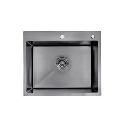 Кухонная мойка Kroner KRP Schwarze - 6050HM PVD (3/1 мм) CV025260 фото