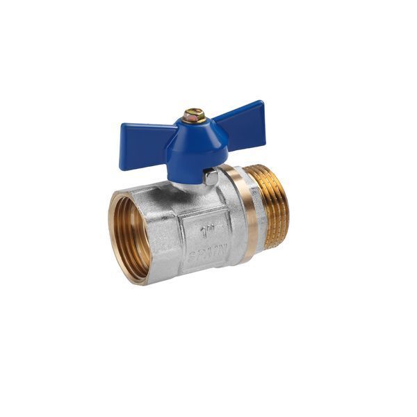 Кран кульовий Valves 1" ВЗ PN30 синій метелик CV018324 фото