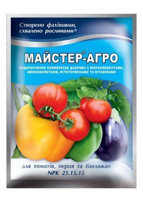 Добриво Ф-Майстер-Агро для томатiв, перцiв та баклажанiв 100 г 3435_1 фото