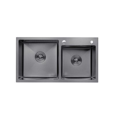 Кухонная мойка Kroner KRP Schwarze - 7843ZHM PVD (2.5/0.5 мм) CV022797 фото