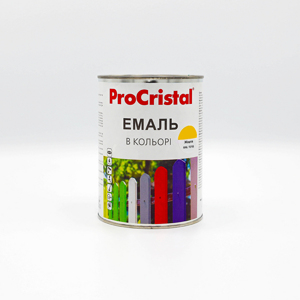 Эмаль акриловая цветная ProCristal IР-116, Черный RAL 9005, 0.8 л 1738203406 фото