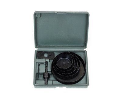 набор корончатых фрез по дереву и гипсокартону Polax 5 ед. 64mm 76mm 89mm 102mm 127mm (41-001) 36129494 фото