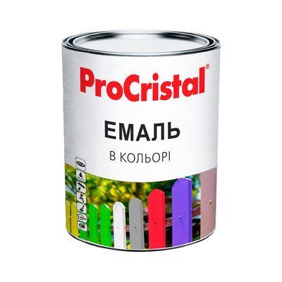 Емаль акрилова кольорова ProCristal IР-116, Зелений RAL 6029, 0.8 л 1738203406 фото