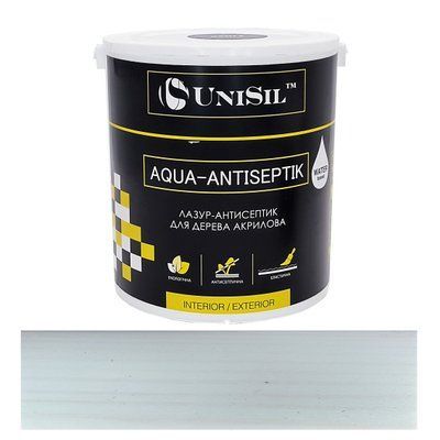 Лазур антисептик для дерева Aqua-Antiseptik Unisil біла 2.5л LAU25bila фото