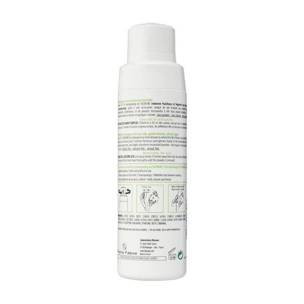 Косметичний засіб Klorane Dry Shampoo With Oat Milk Non-Aerosol, 95 мл КОСМ02749 фото