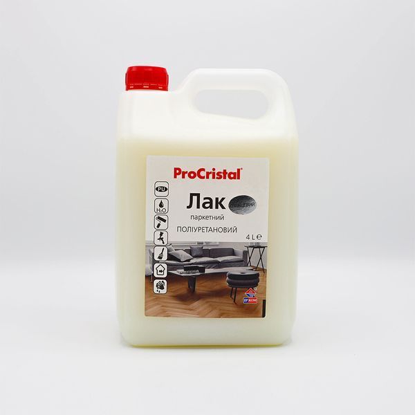 Лак паркетний поліуретановий ProCristal Lacquer IР-16, шовковисто-матовий, 4 л 1724404205 фото